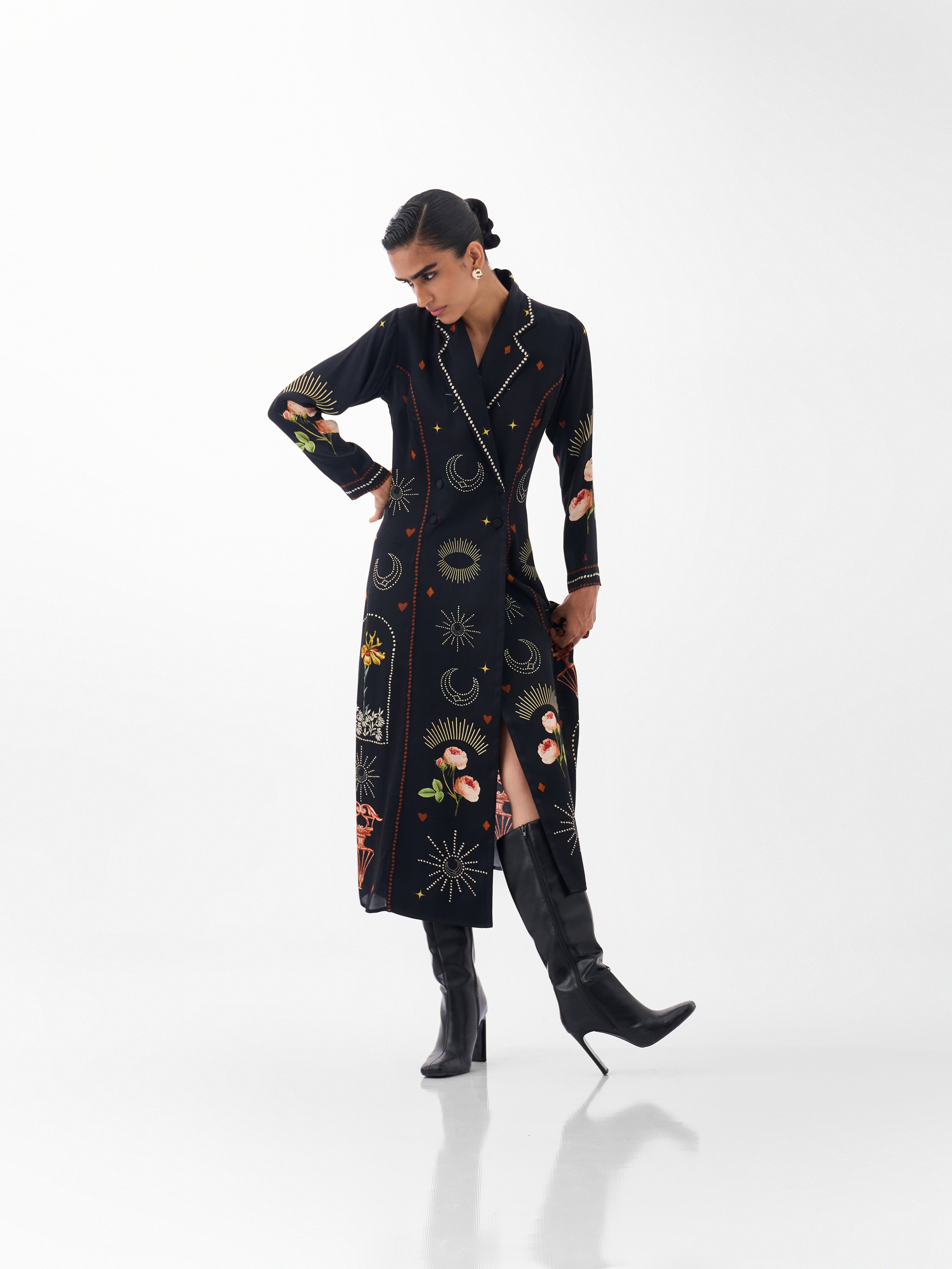 Postcards & Petals Print Willow Maxi Dress