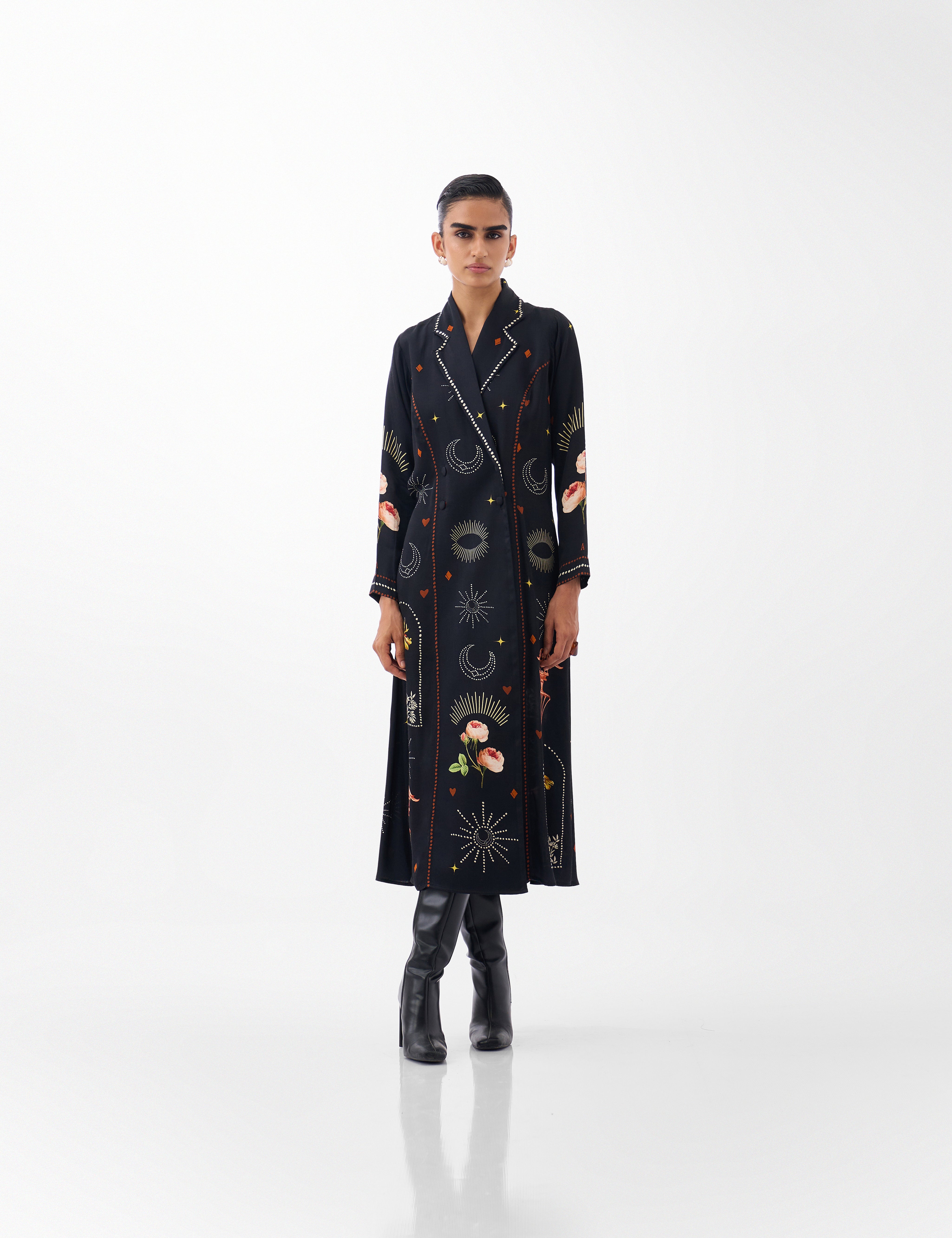 Postcards & Petals Print Willow Maxi Dress