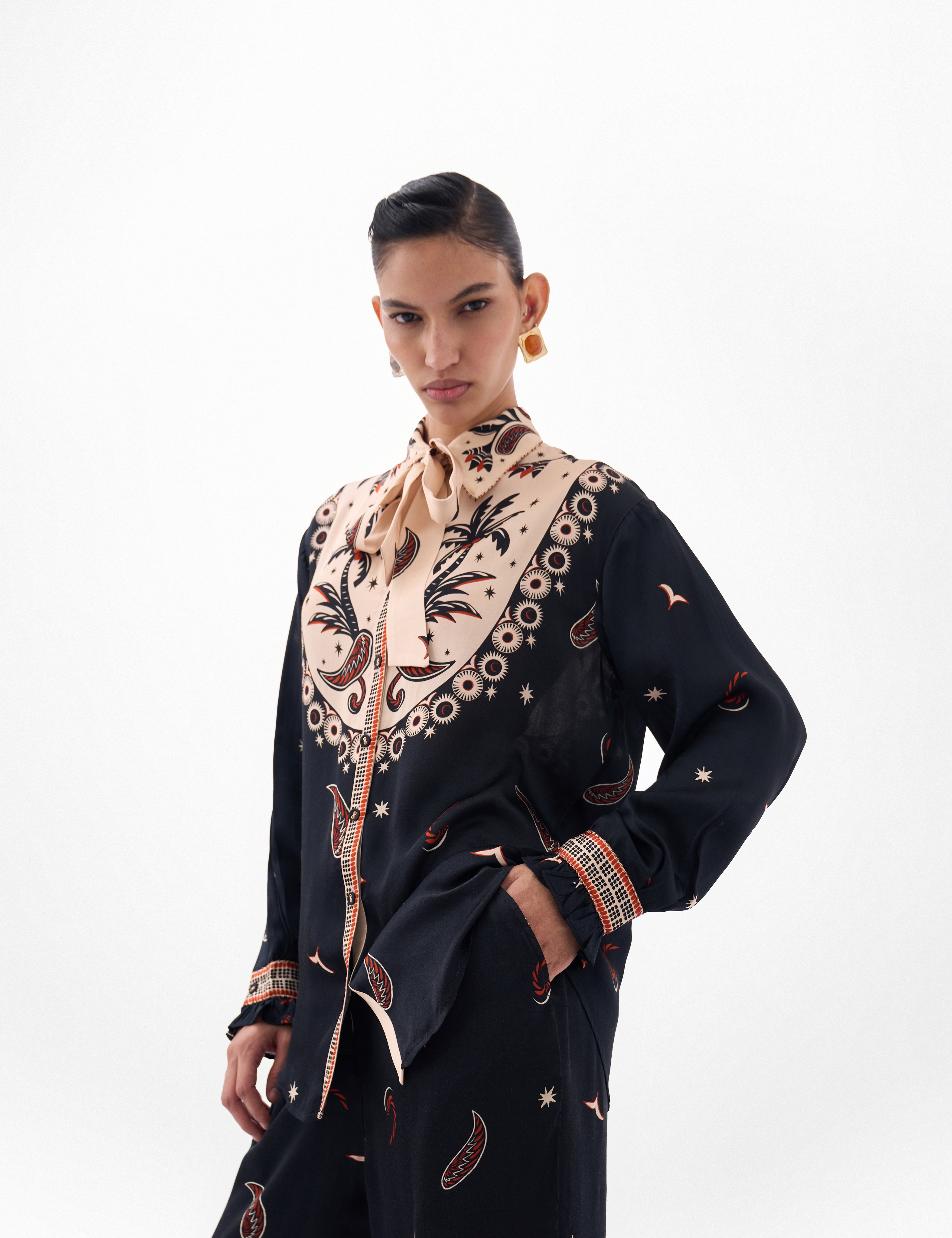 Nocturnal Jungle Print Iris Shirt - NOIB