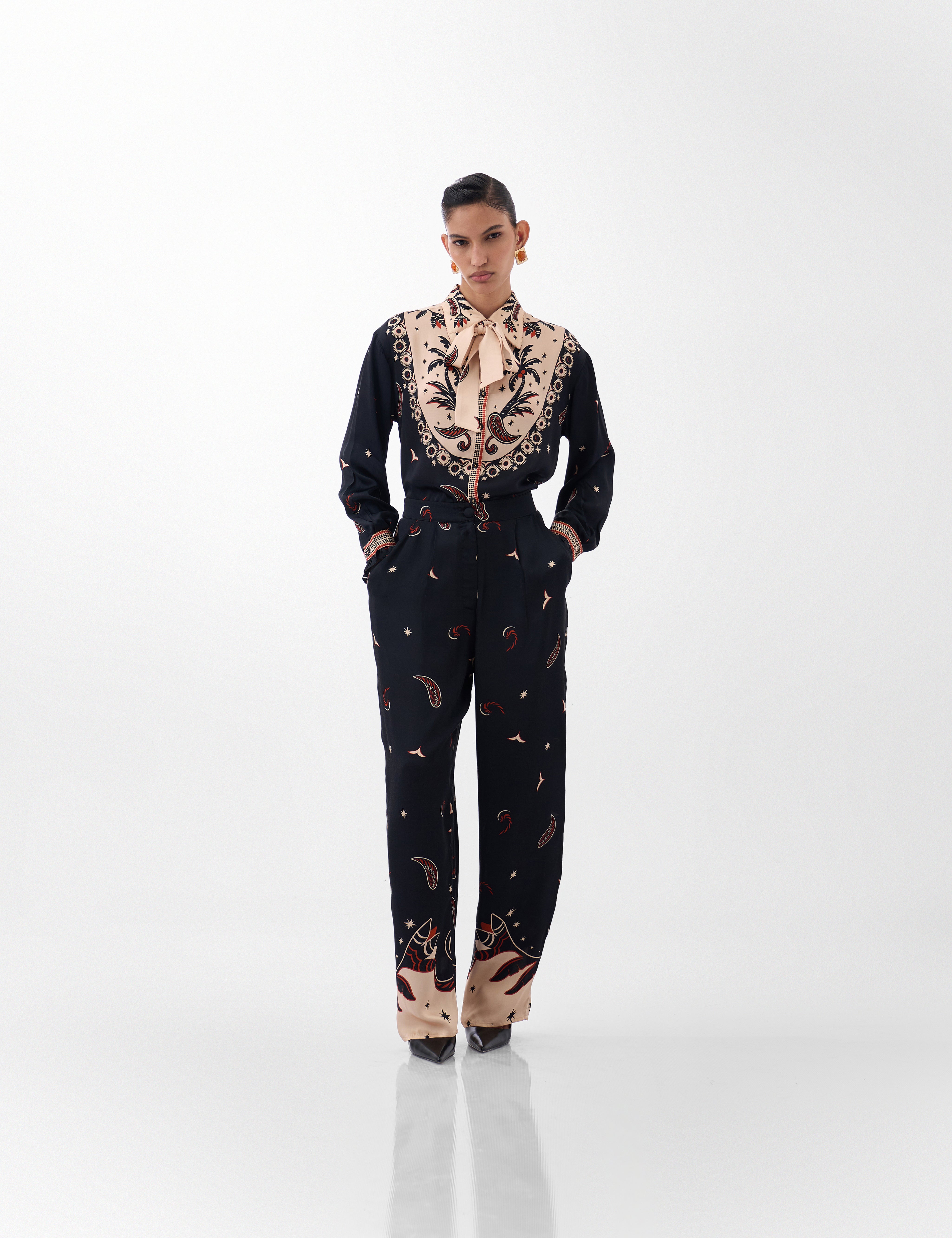 Nocturnal Jungle Print Thais Pants