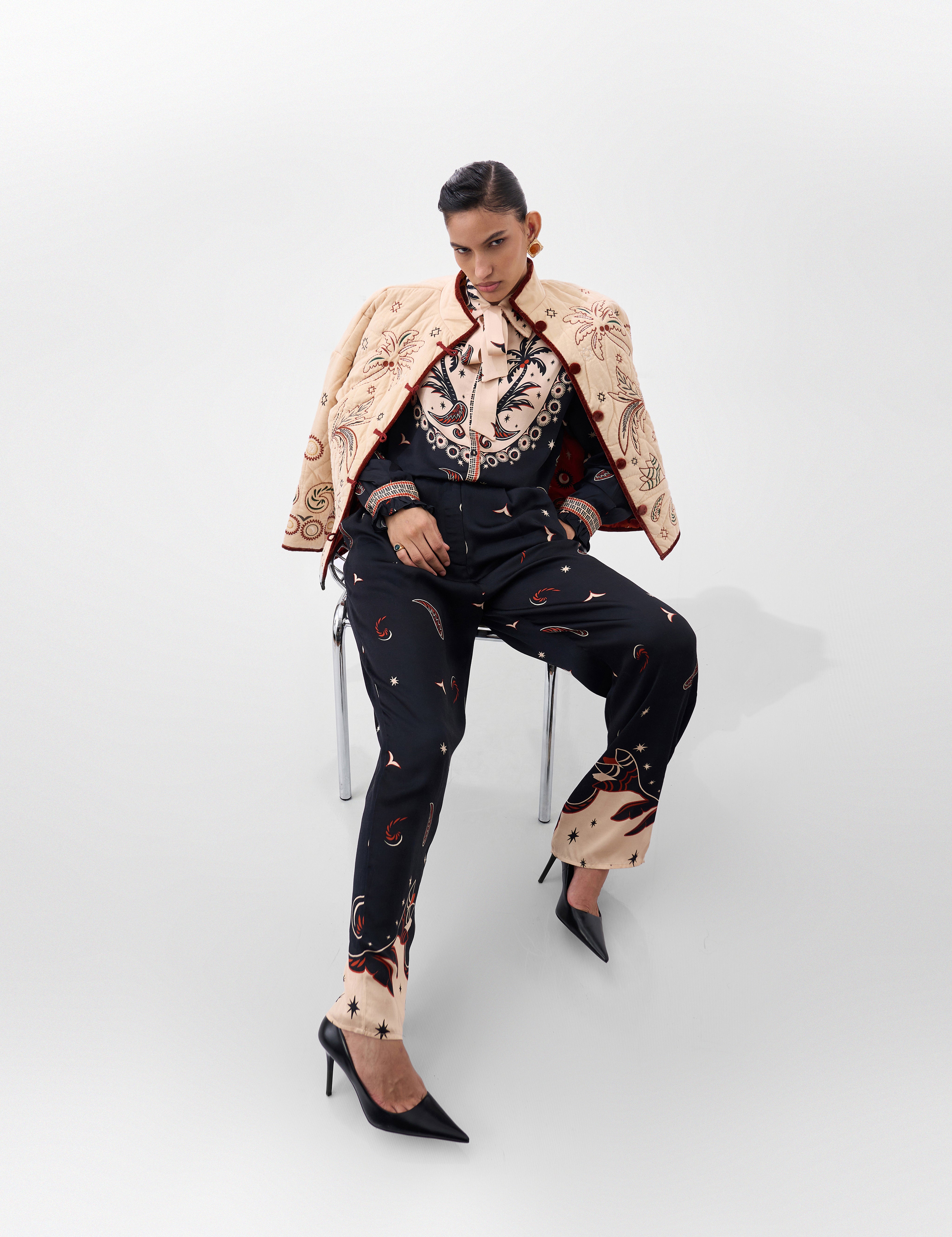 Nocturnal Jungle Print Thais Pants