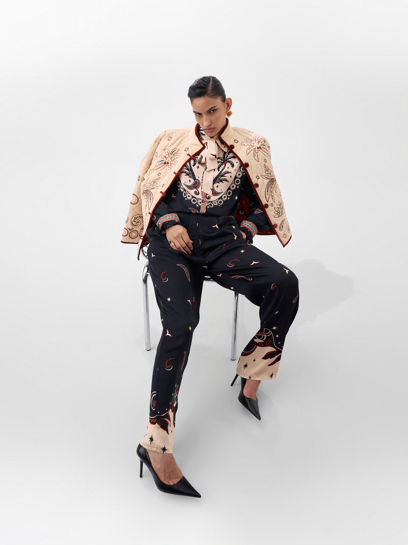 Thais Pants & Iris Shirt - Nocturnal Jungle