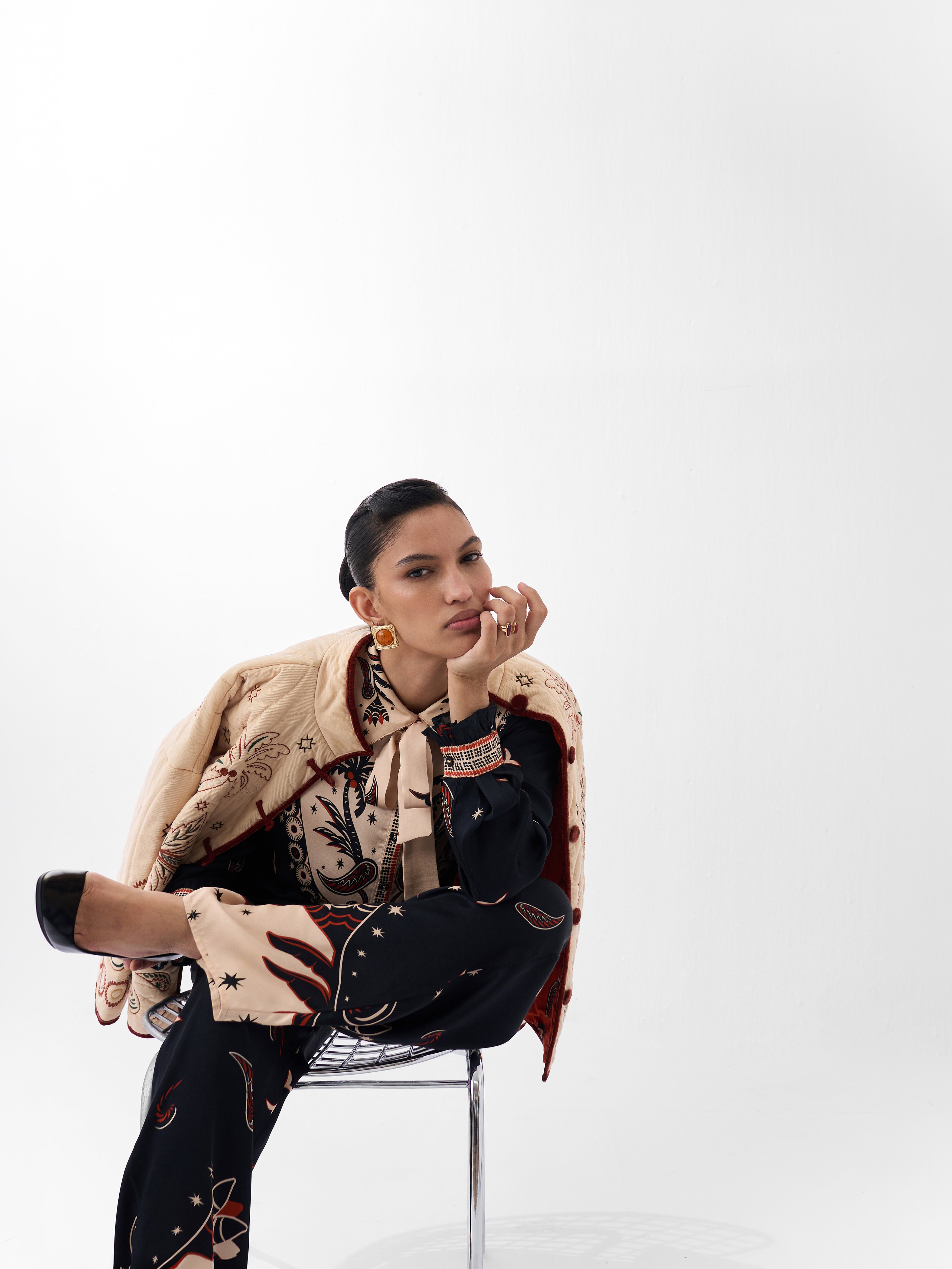 Nocturnal Jungle Print Thais Pants & Iris Shirt
