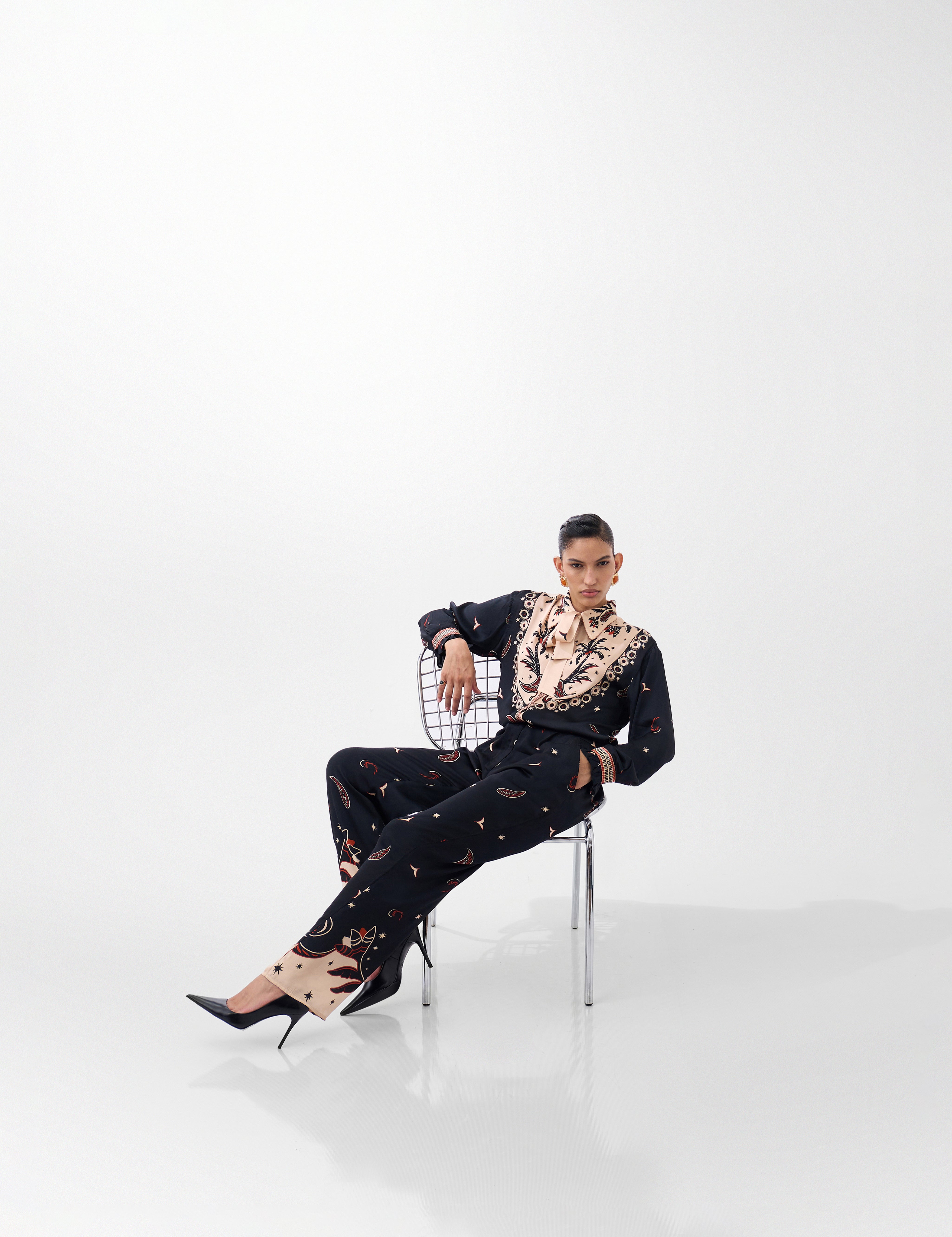 Nocturnal Jungle Print Thais Pants & Iris Shirt