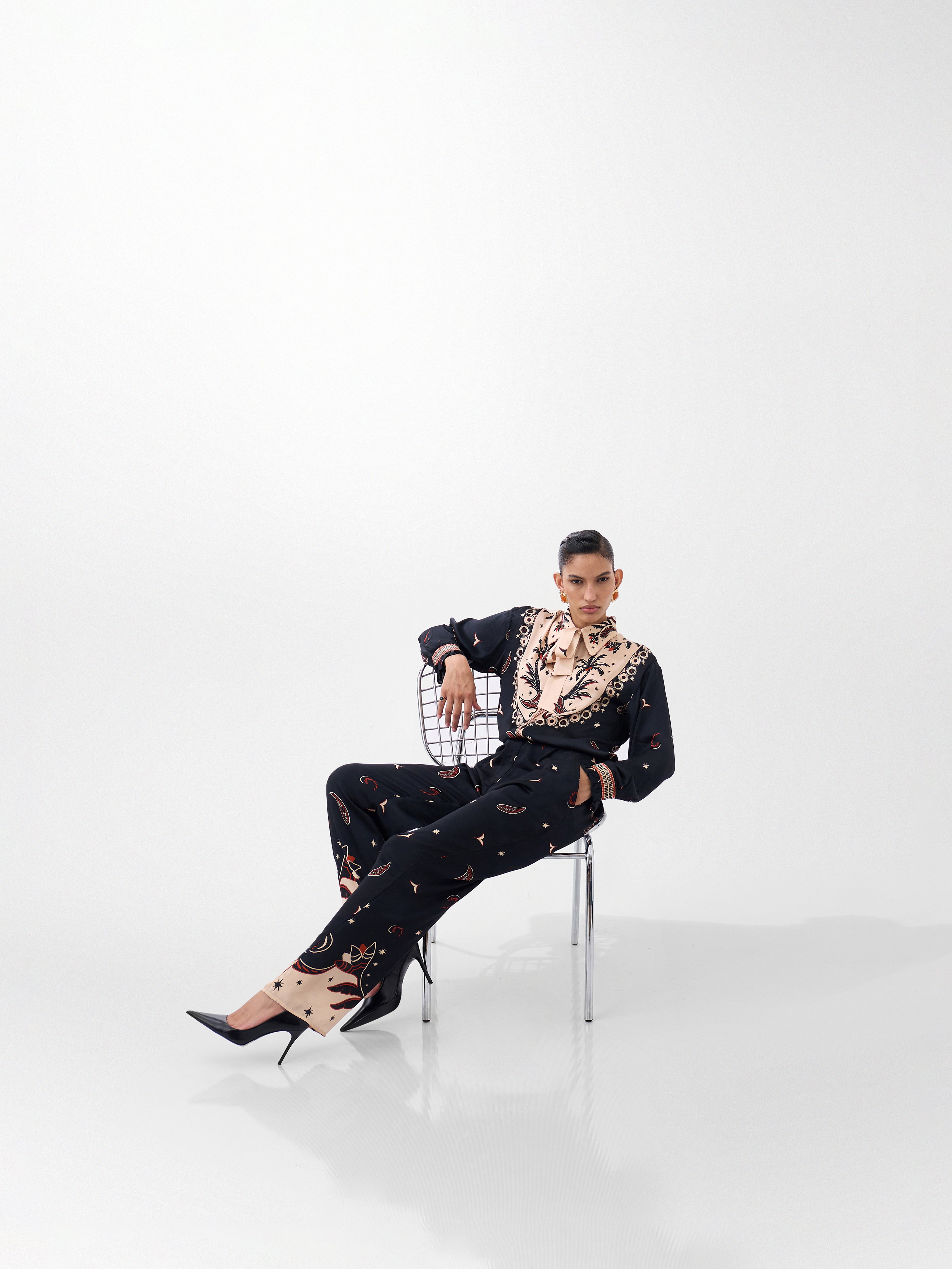 Nocturnal Jungle Print Thais Pants & Iris Shirt