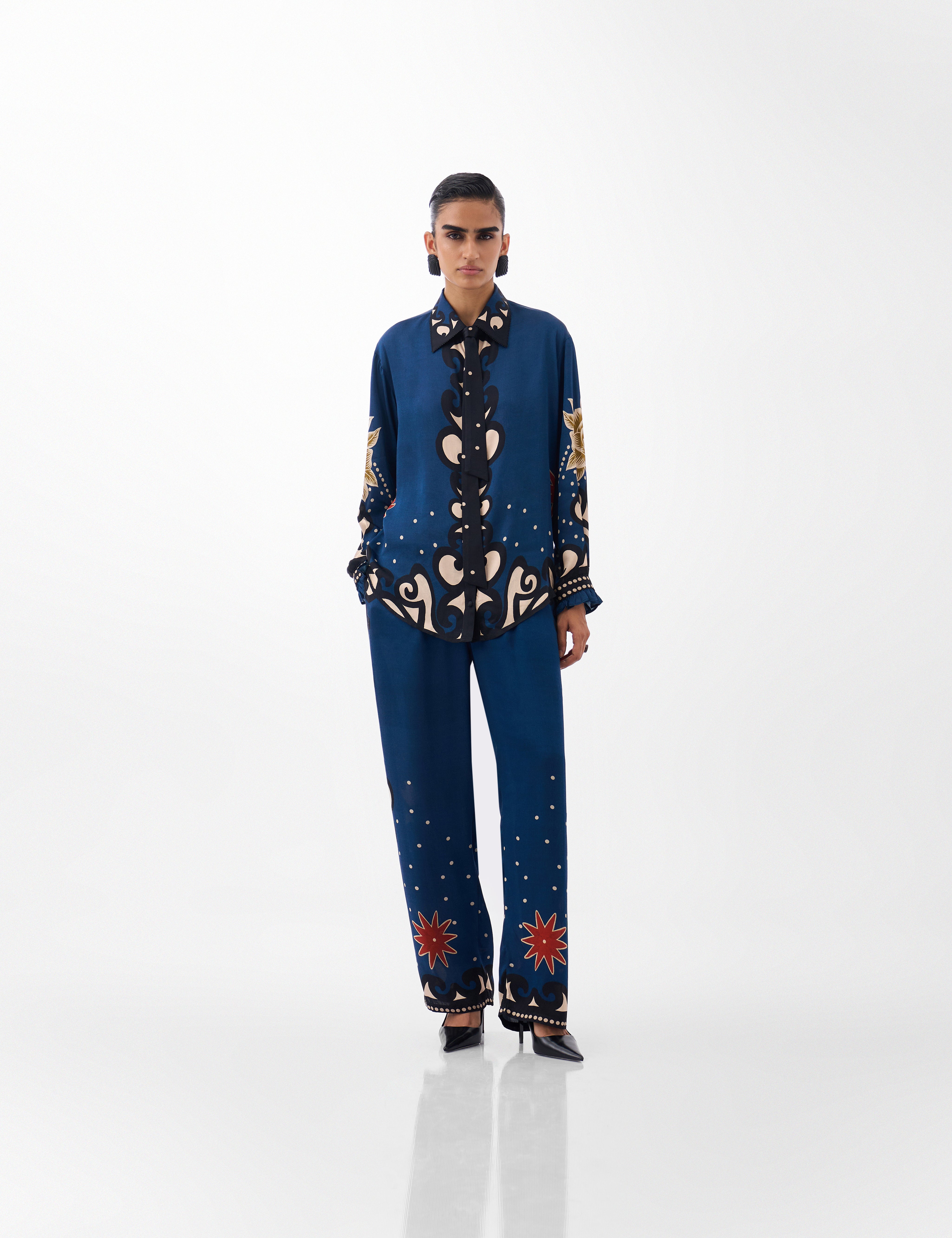 Old Rose Print Thais Pants - NOIB