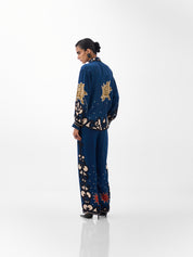 Old Rose Print Thais Pants & Iris Shirt - NOIB