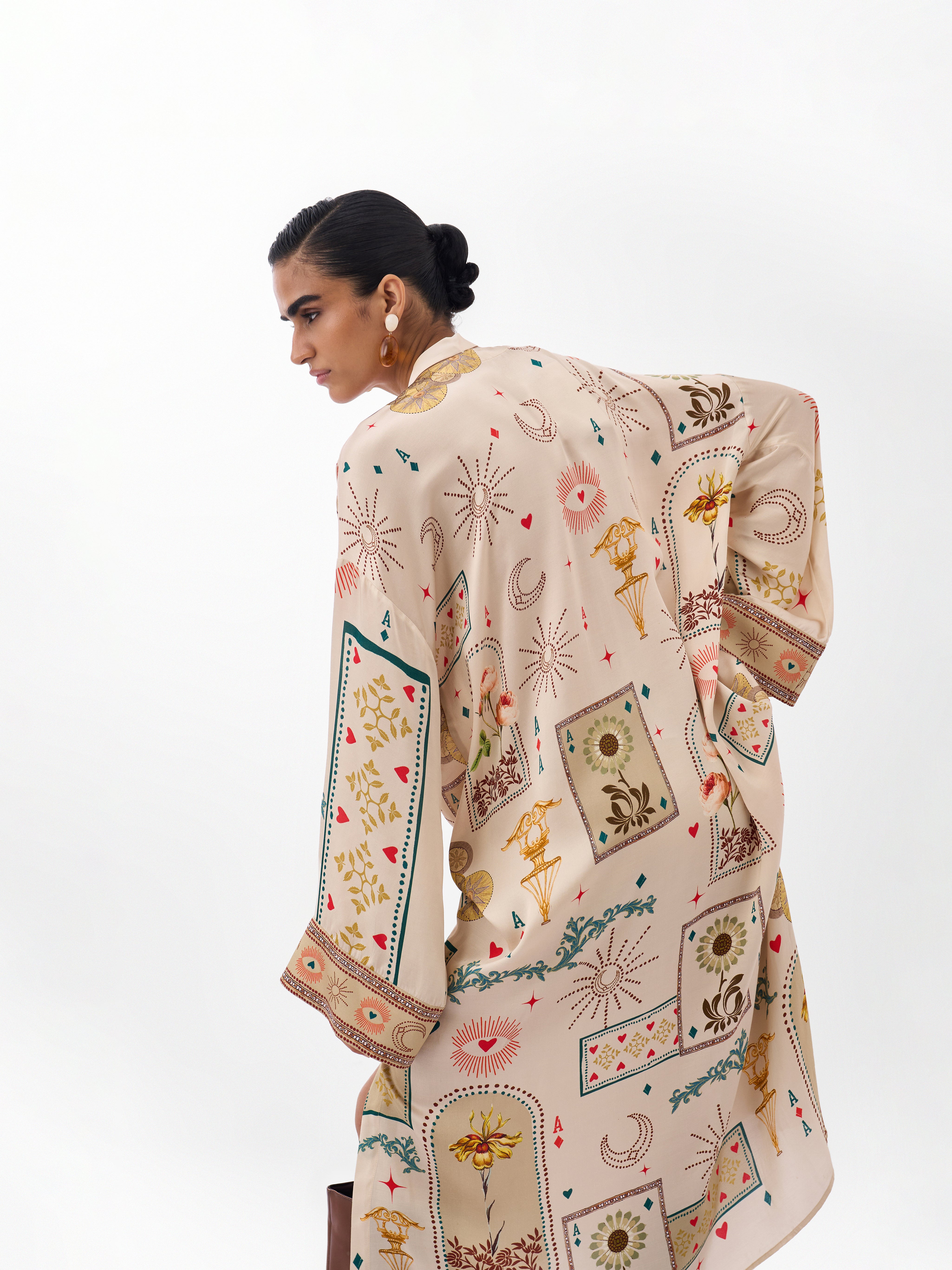 Postcards & Petals Print Adah Kaftan - NOIB
