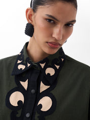 Old Rose Print Cotton Xena Over-Shirt 