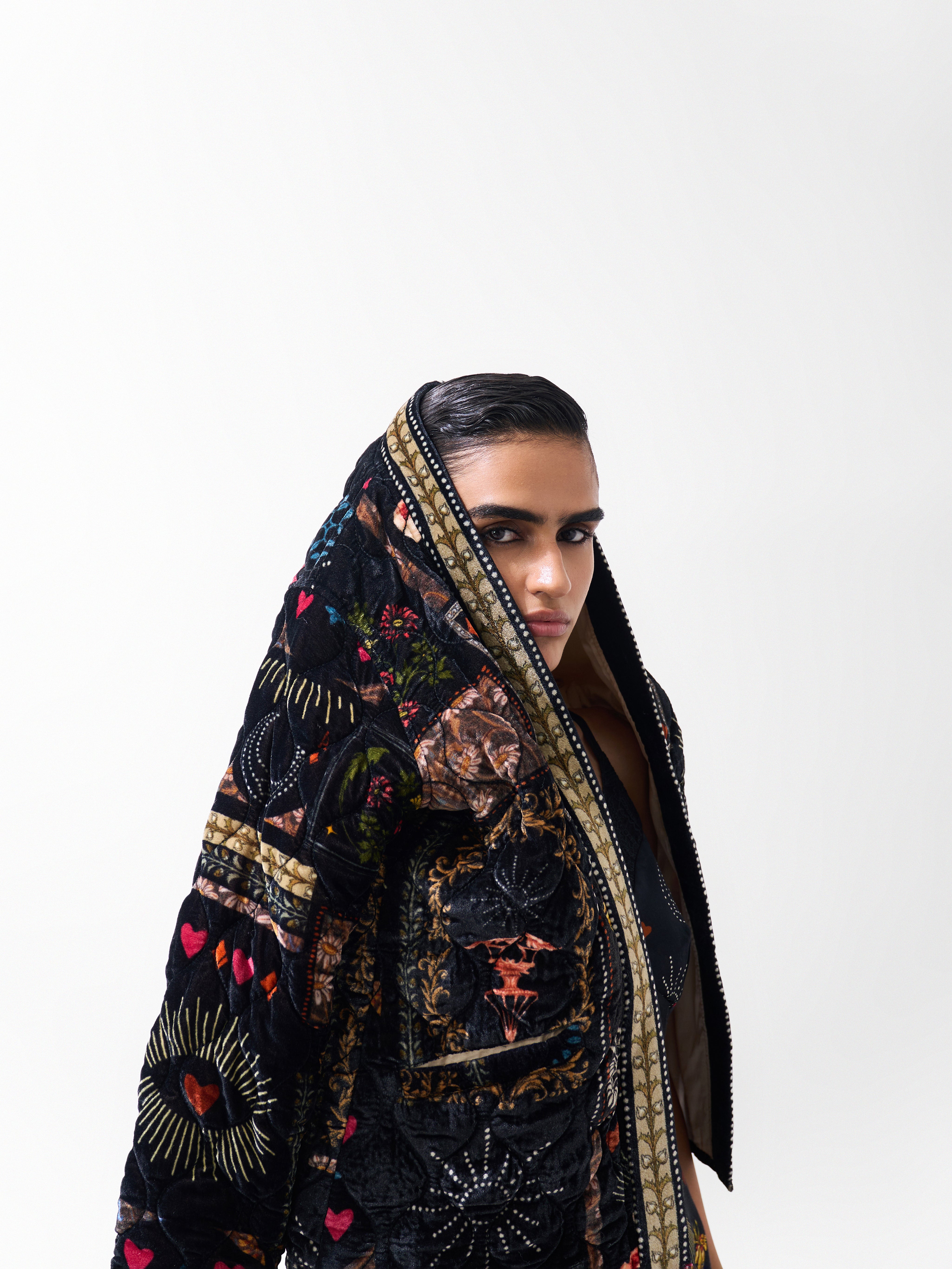 NOIB Quilted Kimono - Postcards & Petals