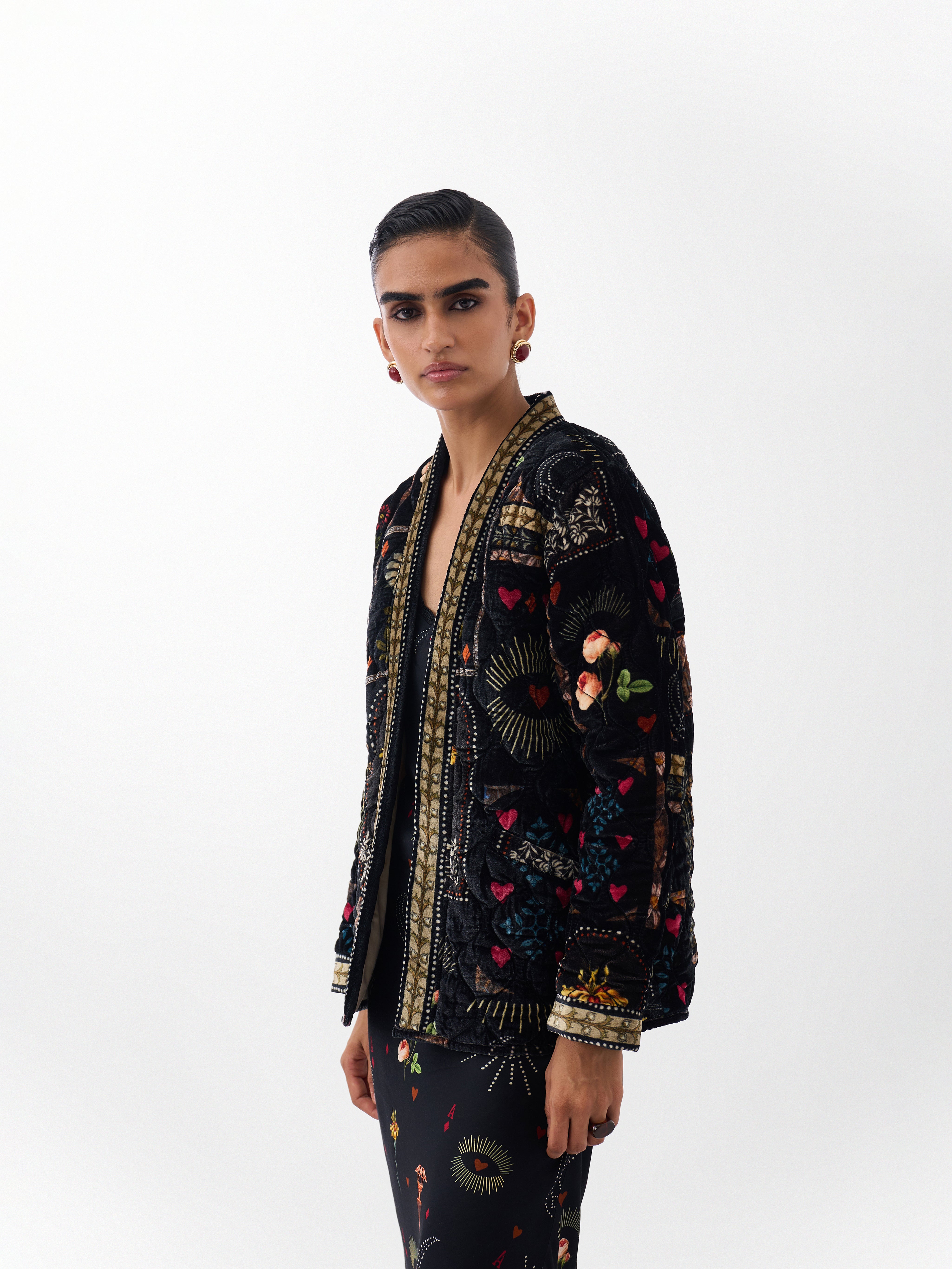 NOIB Quilted Kimono - Postcards & Petals