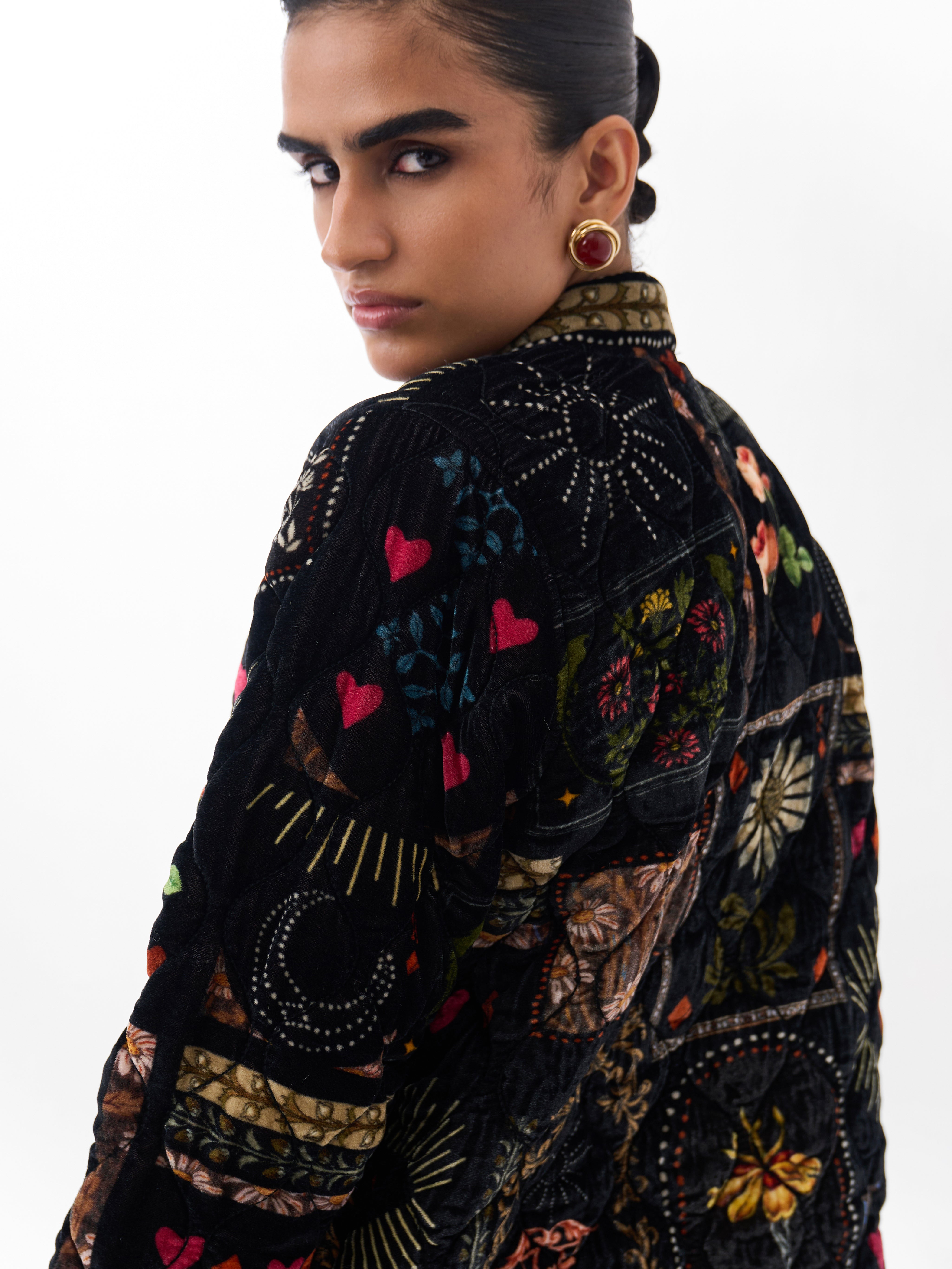 NOIB Quilted Kimono - Postcards & Petals