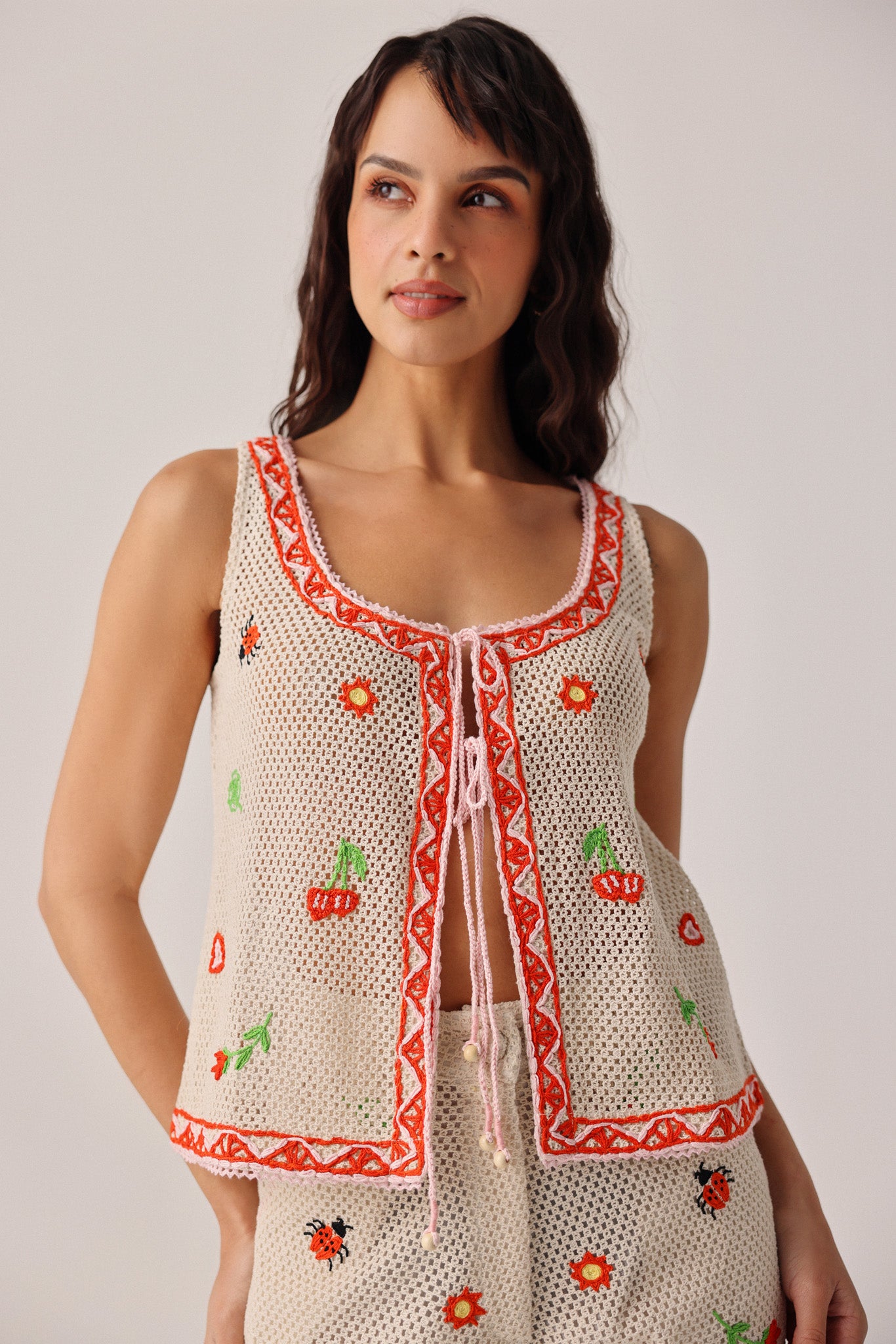 Crochet Sleeveless Vest - NOIB