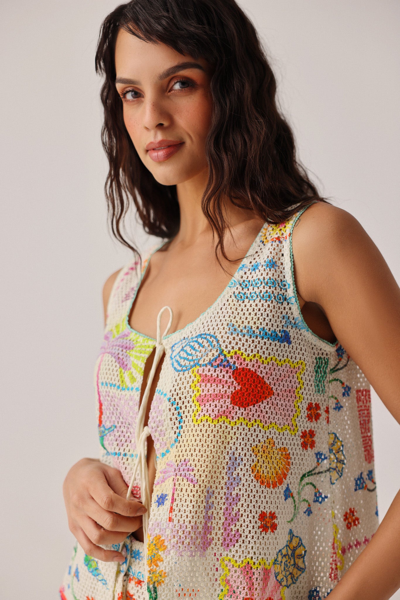 Seascape Print Ziva Vest - NOIB