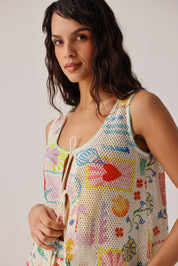 Seascape Print Ziva Vest - NOIB